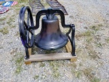 NEW CAST IRON SCHOOL HOUSE BELL, APPROX 32