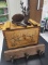 Buck Ammo Box w/dove tailed corners, Stag boot Brush (one prong missing), S