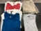 Ladies’ Medium clothing Lot, 5 shirts assorted, 1 pair pants ALL PROCEEDS F