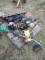PALLET OF HAND TOOLS, WEEDEATERS, LIGHTS, DOLLY