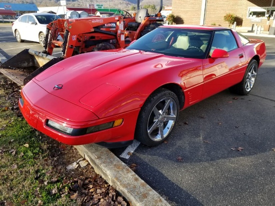 1995 CHEVROLET CORVETTE CAR, MILES SHOWING: 48,358, RUNS AND DRIVES, HAS TI