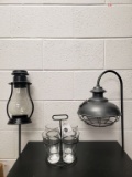 A & H Glasses in Tray, LED Solar Lantern stand outdoor light ,Outside Hurri