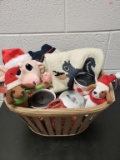 Christmas Dog Basket: toys, mugs, sweaters ALL PROCEEDS FROM THIS LOT GO TO