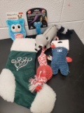 Dog Toy Lot, 4 toys, Dog Stocking, Chew bone scented, ALL PROCEEDS FROM THI