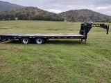 2014 BIG TEX 20' WITH 5' DOVE FLATBED GOOSENECK TRAILER, 48