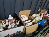 3 BOXES OF ANIMAL SUPPLIES: LIVESTOCK MARKER, SWINE SHAMPOO, HYDROPAKS, CAL