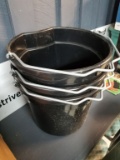 NEW BLACK 5 GAL BUCKETS (3)