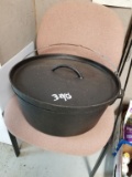 UNUSED DUTCH OVEN, VERY LARGE! WITH TRI-POD