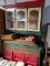 WOODEN KITCHEN CABINET GREEN,RED,TAN