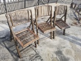 BAMBOO FOLD OUT CHAIRS (3)