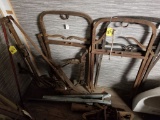 ANTIQUE HAY BALE LIFTERS (3), ANTIQUE FARM JACK, AND MORE