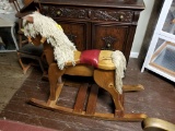 3' TALL WOODEN ROCKING HORSE