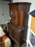 ANTIQUE WOODEN CABINET, SOLID WOOD, 36