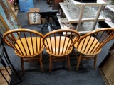 3 MATCHING WOODEN CHAIRS
