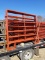 NEW 6' EXTRA HEAVY DUTY RED STEEL PANEL, 5.5' TALL (1)