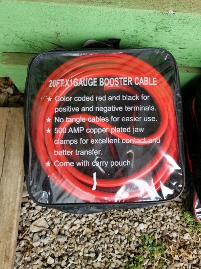 NEW 20' 1 GAUGE JUMPER CABLES