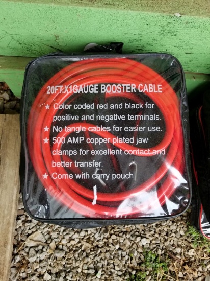 NEW 20' 1 GAUGE JUMPER CABLES