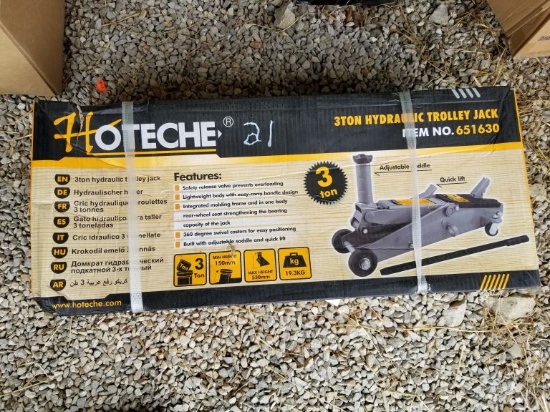 NEW HOTACHE 3 TON HYDRAULIC TROLLEY JACK