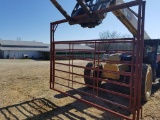 NEW 10' EXTRA HEAVY DUTY RED STEEL BOW GATE, 8' TALL