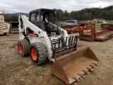 BOBCAT S300 SKID STEER, TURBO, WITH QUICK ATTACH PALLET FORKS AND 72