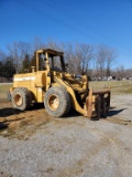 DRESSER 515C LOADER, HOURS SHOWING: 13,394, S: P2635, WITH HEAVY DUTY FORKS