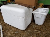 STIROFOAM COOLERS SMALL AND LARGE (2)
