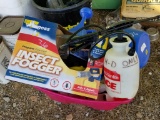 TOTE OF 1 GAL HAND SPRAYER, NEW MOSQUITO FOGGER AND MISC