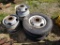 8 LUG CHEVY 1 TON RIMS, (7 RIMS, 2 WITH LT215/85R16 TIRES)