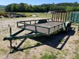 2004 BETTER BUILT 16' X 7' BUMPER PULL TRAILER, NO TITLE, TANDEM AXLE, SPLI