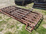 STACK OF ASSORTED SIZED USED CORRAL PANELS (APPROX 6)