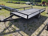 12'X6' BUMPER PULL SINGLE AXLE TRAILER, NO PAPERWORK, WOOD FLOOR