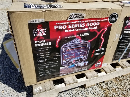 NEW IN BOX LIFAN PRO SERIES 4000 RENTAL/CONTRACTOR MODEL GENERATOR,