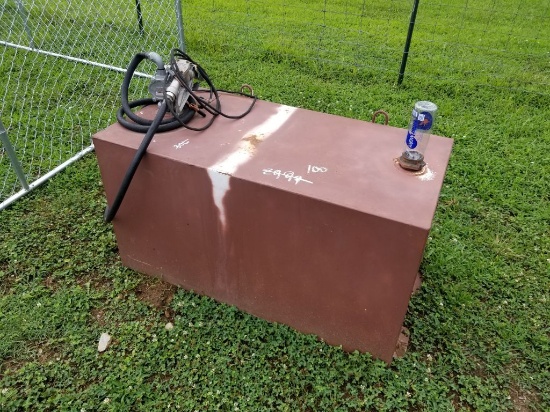 BROWN 100 GAL FUEL TANK WITH GPI ELECTRIC 12V 8GPM PUMP