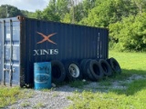 BLUE 20' CONTAINER, LOCATED AND PICKUP 32 MILES FROM RLM