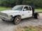 1995 DODGE 3500 FLATBED TRUCK, 12V, 5 SPD TRANS, 2WD, RUNS AND DRIVES, COLD