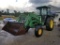 JOHN DEERE 3040 TRACTOR, HOURS SHOWING: 4980, WITH GREAT BEND 440 FRONT END