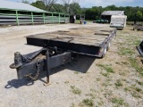 18' PINTLE HITCH TRAILER, 8' WIDE, TANDEM AXLE, NO PAPERWORK