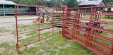 NEW 10' HEAVY DUTY RED OIL PIPE CORRAL PANEL (SET OF 9)