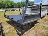 FLATBED WITH SIDE STEP AND LADDER RACK, APPROX 7'8