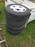 P235/70R17 TIRES (4) W/ FORD F150 RIMS FUNCTIONAL AIR PRESSURE SENSORS, CAPS AVAILABLE