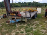 12' WITH 3' DOVE HOMEMADE FLATBED TRAILER, TANDEM AXLE, NO PAPERWORK, 8' WIDE