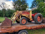 MASSEY FERGUSON 135 TRACTOR WITH FORD FRONT END LOADER, HOURS SHOWING: 2189