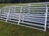 NEW 14' GALV 6 BAR GATE WITH HINGES/CHAIN