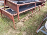USED 11' RED STEEL FEED BUNK