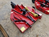 NEW ATLAS RED 4' ROTARY CUTTER, 3PH, NEW PTO SHAFT, 40HP SHEARBOLT GEAR BOX