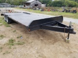 24' BUMPER PULL TRAILER, 19' WITH 5' DOVE, WITH RAMPS, 8' WIDE, NO TITLE, 1