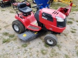 HUSKEE LT4200 RIDING LAWN MOWER, DROVE OFF TRAILER, NEW BATTERY, 7 SPEED
