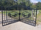 NEW BLACK DEER ENTRANCE GATES, 7' EACH GATE. 14' SPAN, NO POSTS