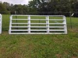 NEW 12' GALV 6 BAR GATE WITH HINGES/CHAIN