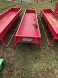 10' USED B&W RED METAL FEED TROUGH